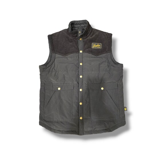 Howler Bros Brothers Other - Howler Bros Brothers Men Medium Rounder Corduroy Puffer Vest Black Snap Front